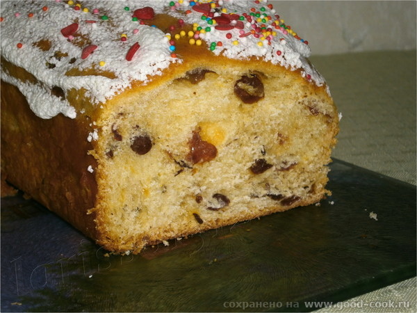 ТВОРОЖНЫЙ КУЛИЧ С ИМБИРЁМ, ШАФРАНОМ И АПЕЛЬСИНОВЫМ СОУСОМ