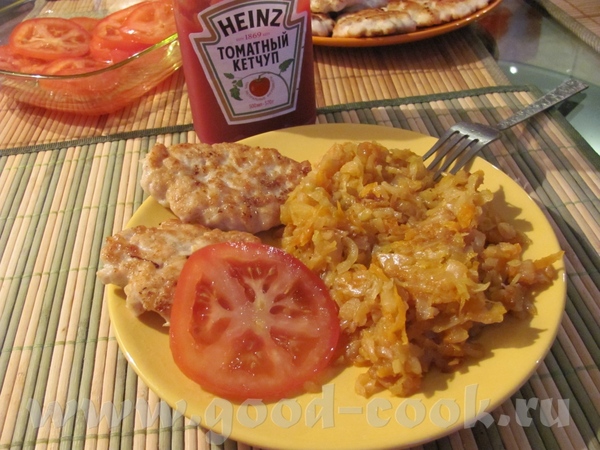 Овощной супчик Куриные котлетки с тушеной капустой Шоколадный пирог в микроволновой печи за 9 минут... - 2