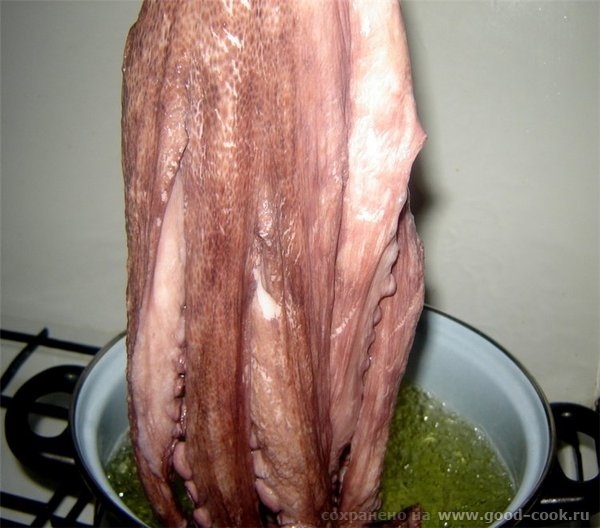 Pulpo еn salsa Осьминог под соусом На 4 порции: 1 кг осьминога, 1 маленькая луковица , 3 средние картофелины, 1-2 лавр... - 3