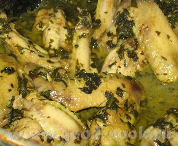 Курица с лимоном и кинзой Hare masale wali murghi