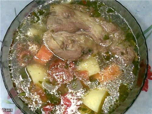 Суп грибной с перловой крупой Суп-шурпа с бараниной Суп с шиитаке и катрофельными клецками Зеленый... - 2