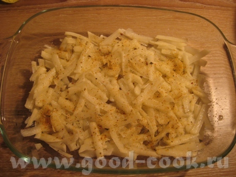 Картофельная запеканка с курицей и шампиньонами Потребуется куриное филе (у меня одна долька 200 г)... - 4