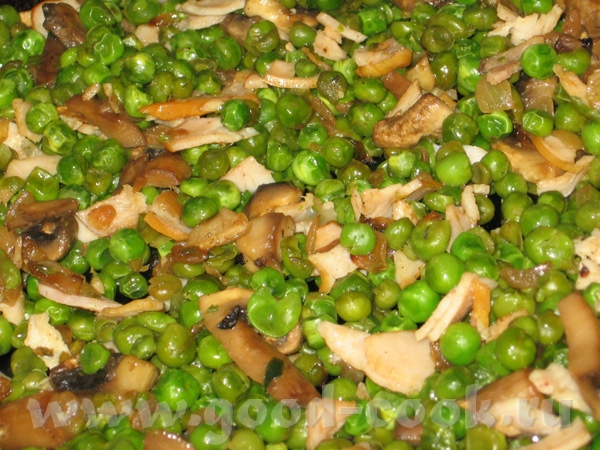 Горошек и грибы в стиле "Лайонез" (Petits pois et champignons а la Lyonaise) 400 гр свежего или зам... - 3