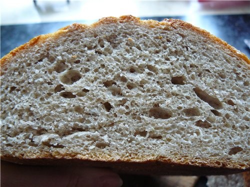 баварский хлеб: он как потухший вулкан вогнутый блин - хотя вкусный