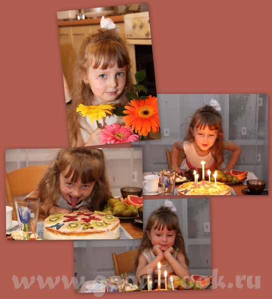 Именинница Ксю, тортик, свечки и