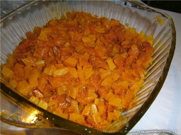 Печёная тыква с курагой и лимоном 500г мякоти тыквы 150г кураги 2 ст