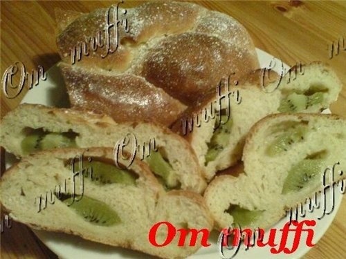 ПЛЕТЁНКА С КИВИ Тесто использовала Взять кусок готового теста, раскатать полоску толщеной 0,5-0,7мм