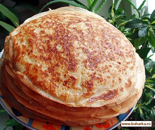 "БЛИНЫ НА ГАЗИРОВАННОЙ ВОДЕ" с мясом, семгой и икрой