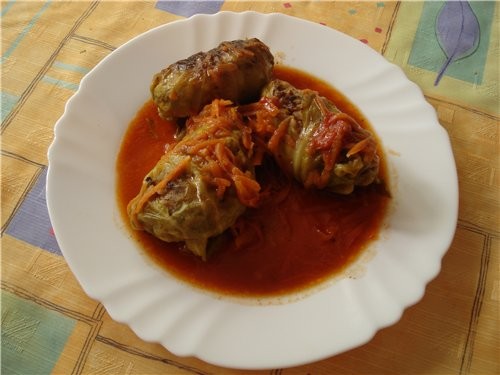 Мой обед сегодня: Голубцы: Морковка по карейски: Рагалики: