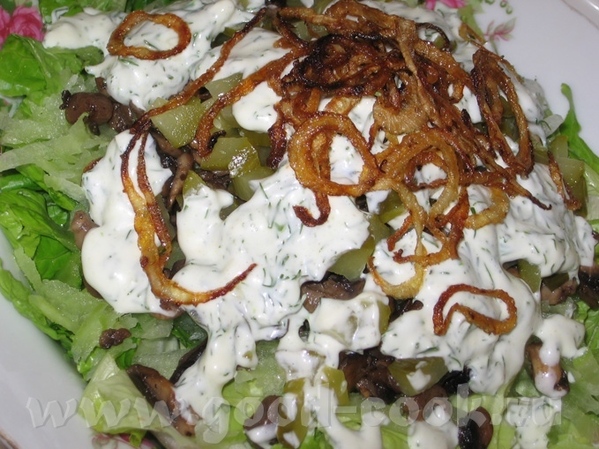 Салат с редькой под луковыми чипсами (от с кукинга, словами автора) 1/4 салата "Айсберг" 1 чёрная р... - 2