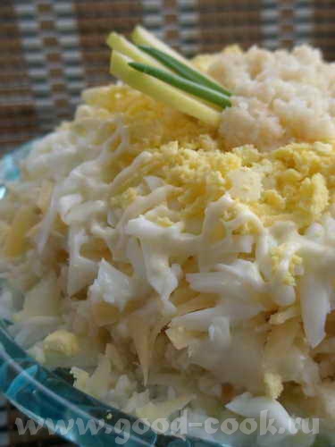 САЛАТ С МЯСОМ КРИЛЯ Состав: - рис вареный охлажденный - 1 ст - 2