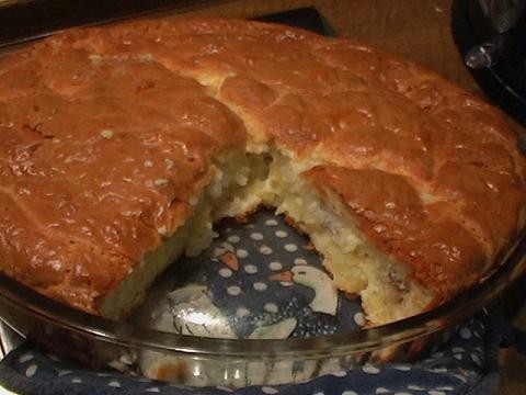 Я на днях пирог пекла с рыбой можно я тебе его вставлю