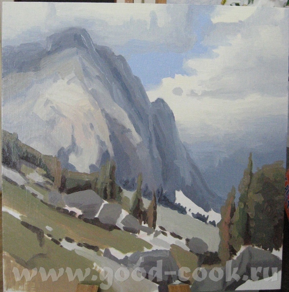 Художник рисует 3-я красками: Ultramarine Blue, Cadmium Lemon, Permanent Red Medium, ну, и, конечно... - 8