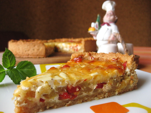 Овсяный киш с овощами
