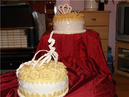 мои первые свадебные торты, kotorye delala dlya podrugi vchera