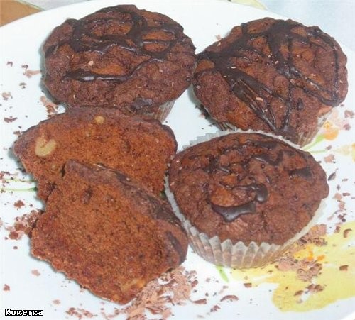 Brownie-Streusel-Muffins Продукты для примерно 12 штук: 275 гр муки 1 ст