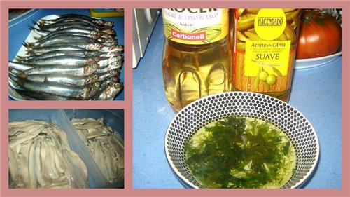 Boquerones en vinagre Анчоусы под маринадом Я сделала два вида маринада: 1 - 3