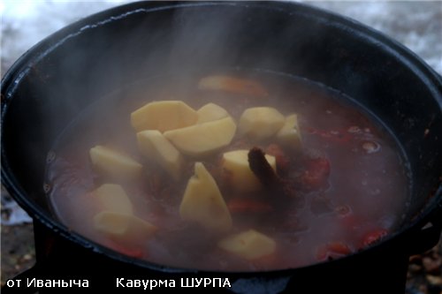 Дальше закладываем перец болгарский – соломкой нарезанный, помидоры (или запрвку, как было сказано)... - 3