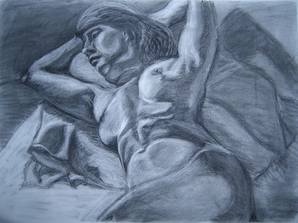 Ща я вам навалю своих рисунков Figure drawing типа надо было вписать в лист, чтобы фигура касалась... - 8
