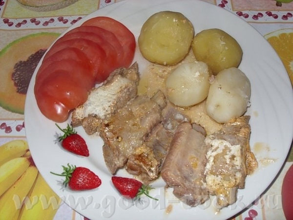 Рёбрышки свиные в томатно-сливочном соусе Способ приготовления: 1 кг рёбрышек тушим примерно 1 час,...