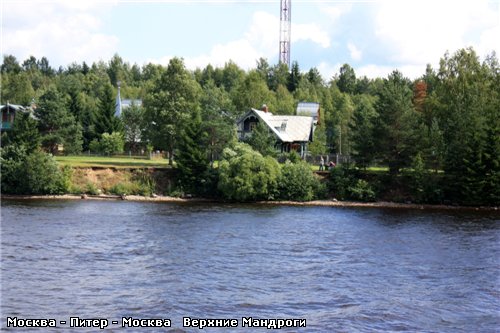 Подплываем к деревне Верхние Мандроги - 3