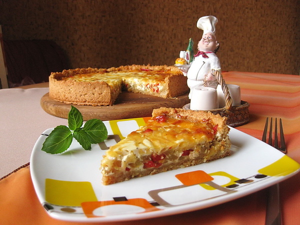 Овсяный киш с овощами