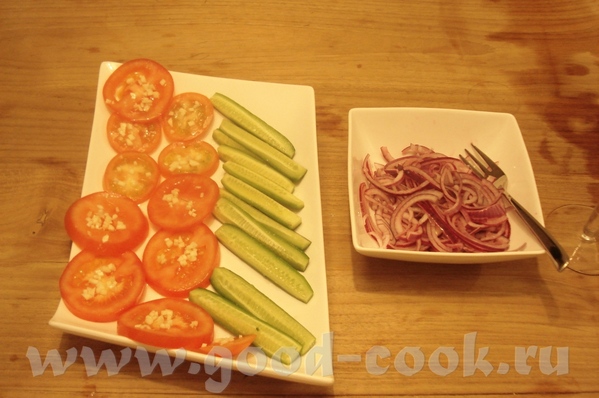 Курочка тикка масала, говядина, запеченая с мандаринами, и овощная нарезка - 3