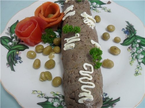 Куриное желе Желе молочно-кофейное Печеночный паштет ввиде ежиков ввиде полена - 4