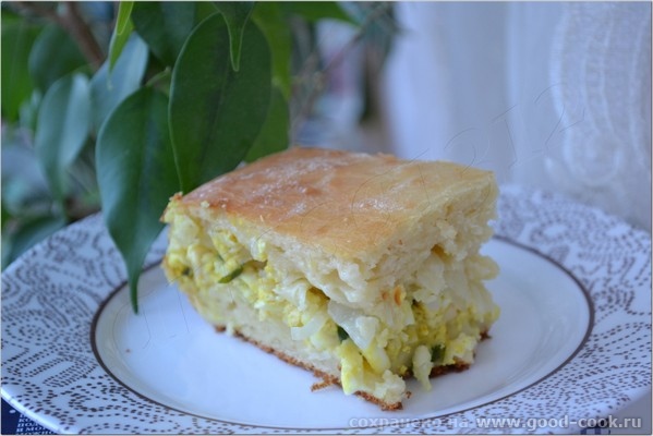 БЫСТРЫЙ (ЗАЛИВНОЙ) ПИРОГ С ЗЕЛЁНЫМ ЛУКОМ И ЯЙЦОМ