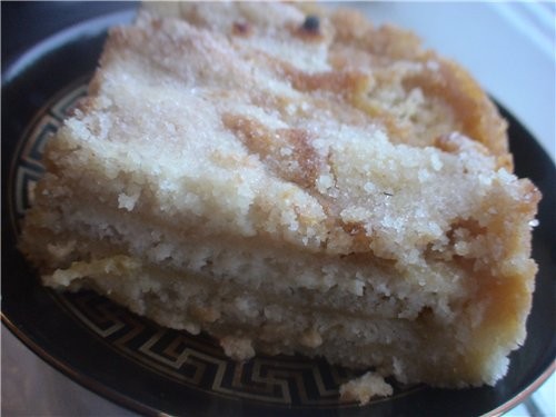 Постный вариант болгарского пирога с яблоками
