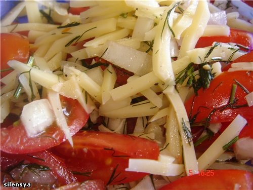 Очень вкусный Салат с помидорами и сыром от