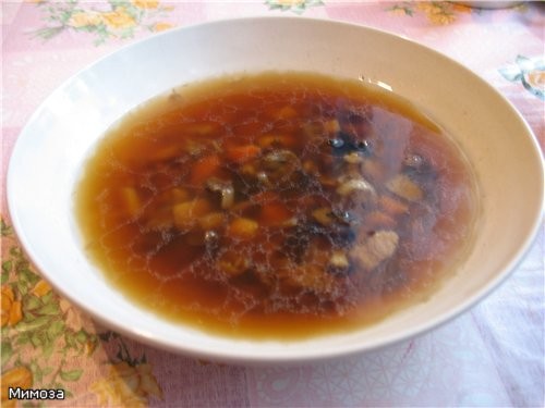 Самый по-моему вкусный постный суп ГРИБНОЙ СУП (ИЗ СУШЕНЫХ ГРИБОВ) Сушеные грибы (у меня было насып...