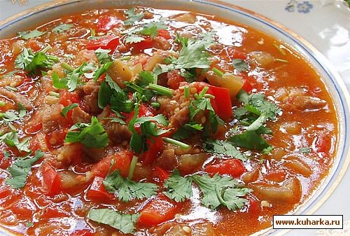 А у нас сегодня был бадымджан соусу ООоочень вкусное блюдо