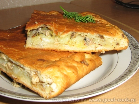 Пирог с картошечкой и рыбкой консервой