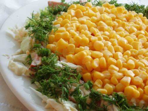 Недавно в Салатах светнадежда напомнила про вкусный салатик ,я его вчера и приготовила