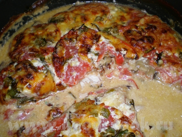 А еще сделала очень вкусную штуку типа запеканки