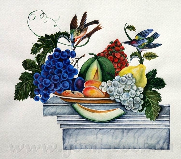 кселена я читала что для кухни, лучше всего натюрморт делать с персиками апельсинами, ярких цветов,... - 7