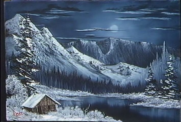 Bob Ross Winter Nocturn     