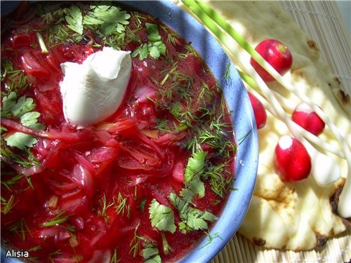 Летний Борщ из всего молодого с грядки