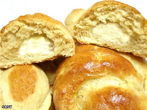 ОВСЯНЫЕ БУЛОЧКИ С СЫРОМ 0,5 ст овсяных хлопьев + теплое молоко - 3