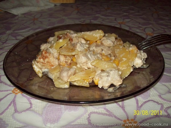 запеканка с куриным филе