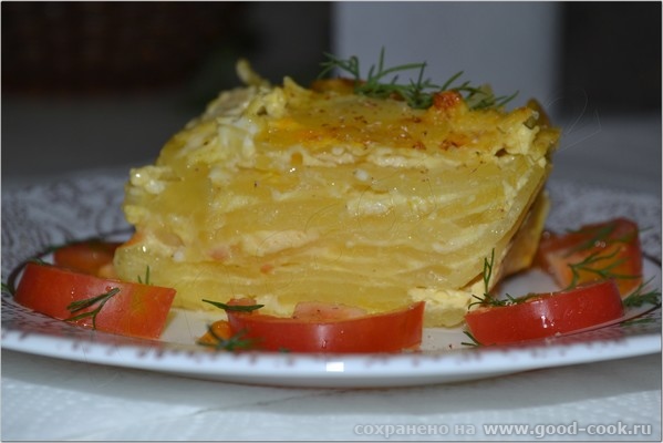 КАРТОФЕЛЬНЫЙ ГРАТЕН С КОЛБАСНЫМ СЫРОМ