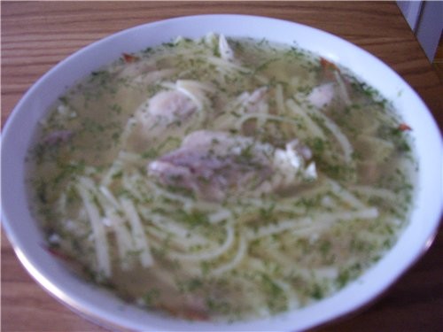 А у меня сегодня "Лапша с курочкой"