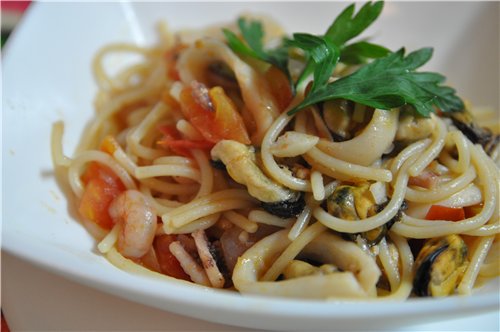 Паста с соусом Маринара и морепродуктами / Linguine Marinara от alisia