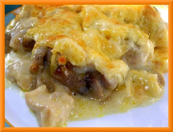 Ну а пока ,угощаю всех Фирни Жюльен с курицей и грибами - 2