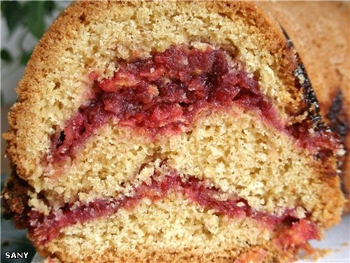 КОЛЬЦЕВОЙ КЕКС С ВАРЕНЬЕМ Оригинальный,красивый,и замечательно вкусный кекс - 2
