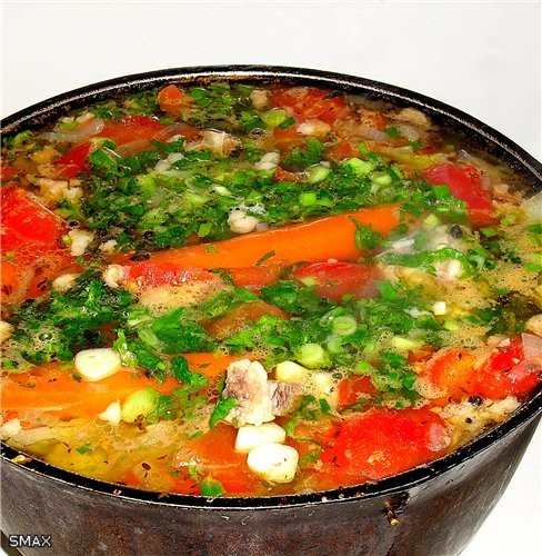 Состав: мясо, овощи, горох, зелень, специи - 3
