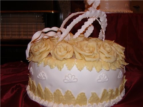 мои первые свадебные торты, kotorye delala dlya podrugi vchera - 2