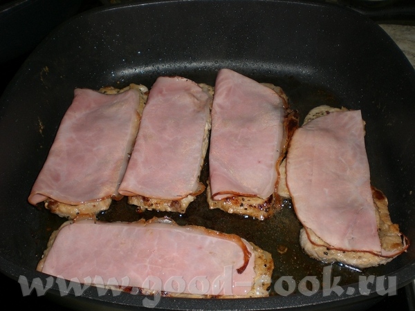 Ьberbackene Steaks mit Champignon- Fьllung Стейки , запечённые с шампиньонами - 3