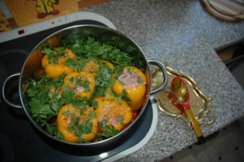 Я тут редко показываюсь,но уж больно перчик фаршированный вкусный получился